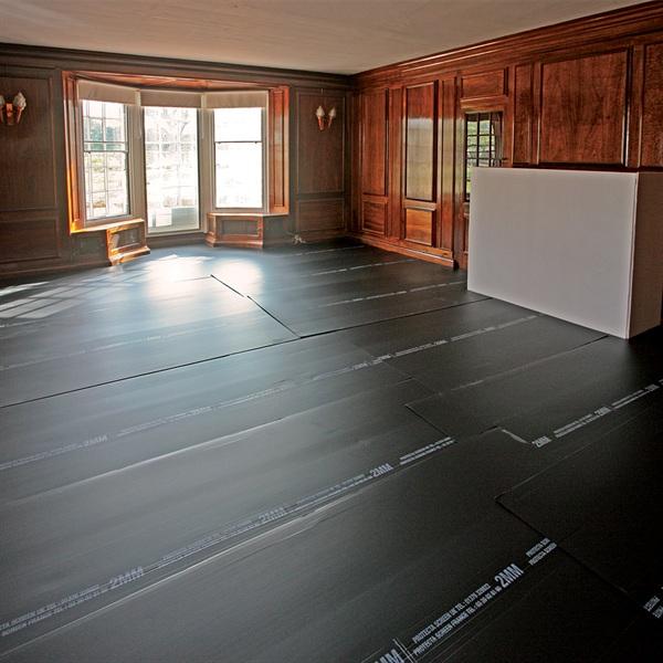 black floor protection sheet